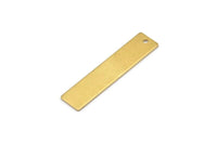 Brass Necklace Bar, 12 Raw Brass Rectangle Bar With 1 Hole, Pendants, Charms, Findings (33x7x0.80mm) D1208