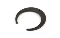 Black Moon Charm, 6 Oxidized Black Brass Crescent Moon Charms With 1 Hole (26x27x1mm) D0692 H1392