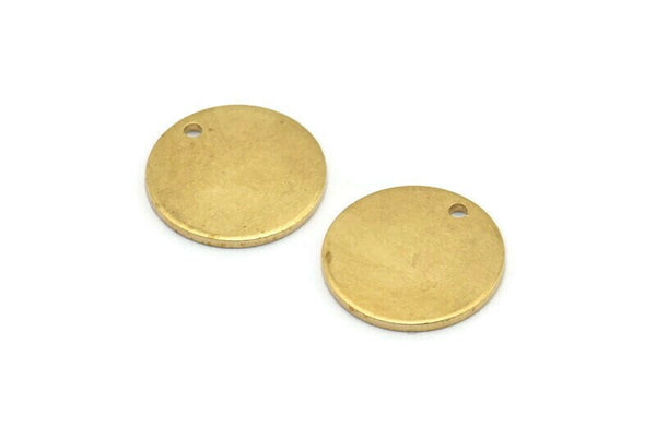 Brass Cabochon Tag, 24 Raw Brass Cabochon Tags With 1 Hole, Stamping Tags (15x1mm) BS 2061