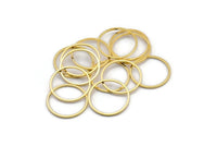 20mm Circle Connector, 24 Gold Tone Brass Circle Connectors (20x1mm) D1435