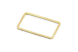 Gold Rectangle Connector, 24 Gold Tone Brass Rectangle Connectors, Charms, Findings (13x23x0.80mm) D1446