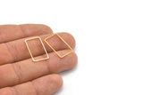 Gold Rectangle Connector, 24 Gold Tone Brass Rectangle Connectors, Charms, Findings (13x23x0.80mm) D1446