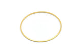 45mm Circle Connector, 12 Gold Tone Brass Circle Connectors (45x1x1mm) D1579