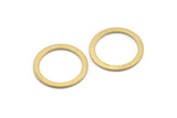 Brass Circle Connector, 25 Raw Brass Circle Connectors (18x0.90mm) D1481