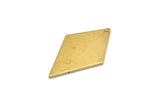 Brass Diamond Charm, 12 Raw Brass Rhombus Stamping Blanks With 1 Hole, Earrings, Findings (29x17x1mm) D1215