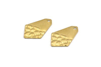 Brass Diamond Charm, 24 Raw Brass Diamond Charms With 1 Hole, Earrings, Findings (20x13x0.80mm) D1189