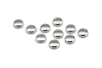 8mm Circle Connector, 25 Silver Tone Circle Ring Connector With 2 Holes, Findings (8x2.5mm) BS 1850