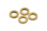 Brass Circle Connector, 12 Raw Brass Circle Connectors with Roman Numerals, Brass Charms, Necklace Findings (12x2mm) BS 2177