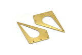 Brass Diamond Charm, 8 Raw Brass Rhombus Charms With 5 Holes, Pendants, Earrings, Findings (41x23x1mm) D0819