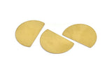 Semi Circle Blank, 12 Raw Brass Half Moon Blanks Without Holes (26.5x17.5x0.50mm) D986