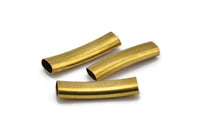 Brass Oval Tube - 24 Oval Raw Brass Tubes  (29x7.3x4.5mm) Sq32  BRC290