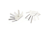 Silver Sun Earring, 2 925 Silver  Sunshine Stud Earrings (21x15mm) P025