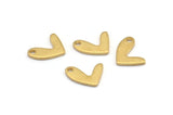 Brass Letter Charm, 50 Raw Brass V Shape Charms With 1 Hole, Findings (11x8x1mm) D1194