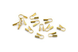 Snake Chain End Caps, 50 Raw Brass Snake Chain Parts, End Caps, Jewelry Findings (2mm) L019