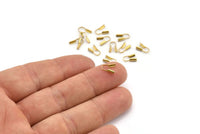 Snake Chain End Caps, 50 Raw Brass Snake Chain Parts, End Caps, Jewelry Findings (2mm) L019