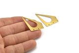 Brass Diamond Charm, 8 Raw Brass Rhombus Charms With 5 Holes, Pendants, Earrings, Findings (41x23x1mm) D0819