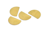 Semi Circle Blank, 12 Raw Brass Half Moon Blanks Without Holes (26.5x17.5x0.50mm) D986