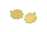 Brass Cloud Charm, 12 Raw Brass Cloud Shaped Charms With 1 Loop, Earring Charms (18x15x0.60mm) A3423