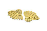 Brass Irregular Charm, 8 Raw Brass Irregular Shaped Charms With 1 Hole (22x28x0.60mm) A3436