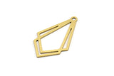 Brass Diamond Charm, 12 Raw Brass Diamond Shaped Charms With 1 Loop, Pendant Findings (29x18x0.60mm) A3610