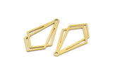 Brass Diamond Charm, 12 Raw Brass Diamond Shaped Charms With 1 Loop, Pendant Findings (29x18x0.60mm) A3610