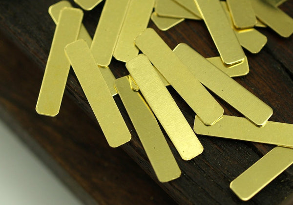 Brass Rectangle Bar, 500 Raw Brass Rectangle Blanks (20x4mm) Abl 657 A0476