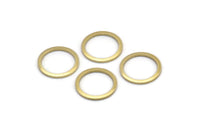 Circle Ring Findings - 100 Raw Brass Circle Ring Findings (12mm) B0119