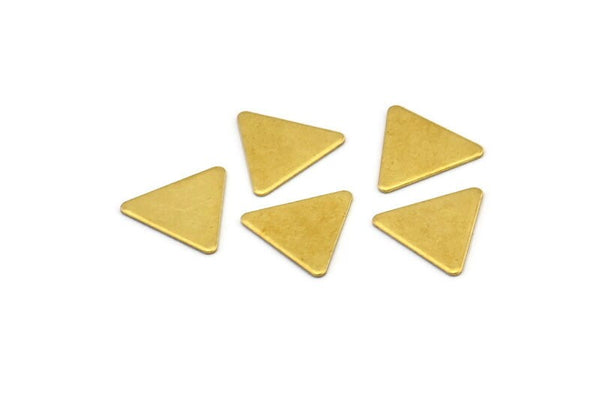 Brass Triangle Sheets, 50 Raw Brass Triangle Blanks (9x10mm) Brs 621-0 A0410