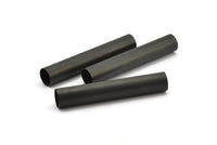 Black Tube Beads - 3 Oxidized Brass Tubes (12x70mm) Bs 1478 S052