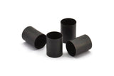 Black Tube Beads - 5 Oxidized Brass Tubes (14x18mm) Bs 1481 S015