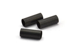 Black Tube Beads - 25 Oxidized Brass Tubes (6x15mm) Bs 1532 S009