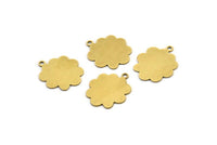 Brass Cloud Charm, 12 Raw Brass Cloud Shaped Charms With 1 Loop, Earring Charms (18x15x0.60mm) A3423