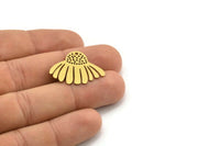 Brass Irregular Charm, 8 Raw Brass Irregular Shaped Charms With 1 Hole (22x28x0.60mm) A3436