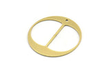 Brass Round Charm, 8 Raw Brass Round Shaped Charms With 1 Hole, Pendant Charms (32x0.80mm) A3521