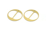 Brass Round Charm, 8 Raw Brass Round Shaped Charms With 1 Hole, Pendant Charms (32x0.80mm) A3521