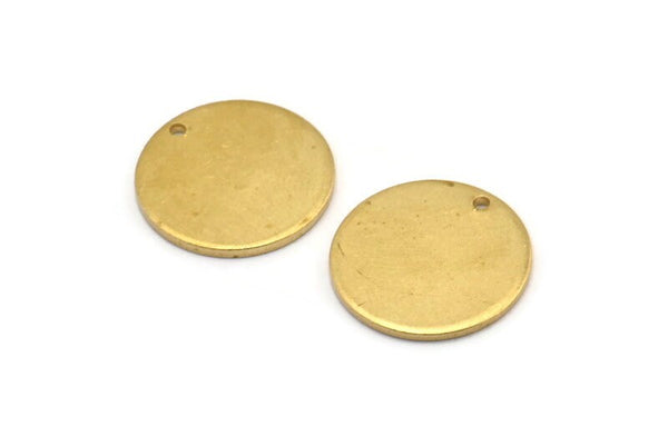 Brass Cabochon Tag, 10 Raw Brass Cabochon Tags With 1 Hole, Stamping Tags (18x1.2mm) D1379