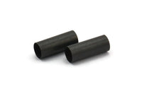 Black Tube Beads - 25 Oxidized Brass Tubes (6x15mm) Bs 1532 S009