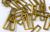 Rectangle Brass Charm, 25 Raw Brass Rectangle Connectors, Findings (19x6mm) Brs 3140 B0037