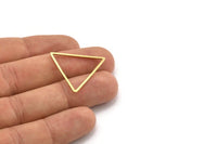 Brass Triangle Charm, 25 Raw Brass Open Triangle Ring Charms (29x1mm) Bs 1070