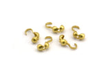 Ball Chain Connector, 50 Raw Brass Ball Chain Connector Clasps (10x3mm) Y096