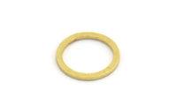 14mm Circle Connector, 50 Raw Brass Circle Connectors (14x1mm) A6154