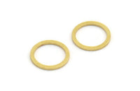 14mm Circle Connector, 50 Raw Brass Circle Connectors (14x1mm) A6154