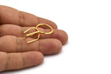 Claw Ring Blank - 2 Gold Plated Brass 4 Claw Ring Blanks For Natural Stones N0044