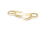 Claw Ring Blank - Gold Plated Brass 4 Claw Ring Blank for Natural Stones N0119