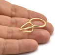 Claw Ring Blank - Gold Plated Brass 4 Claw Ring Blank For Natural Stones N0117