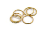 For Wire Wrapped Rings - 8 Gold Plated Brass Adjustable Thinny Ring Blanks For Wire Wrapped Rings, Findings (18mm) Brs 498 A0362