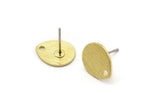 Brass Drop Earring, 12 Raw Brass Textured Drop Earring With 1 Hole, Findings (12x10x0.70mm) M01852 A1207