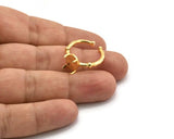 Gold Ring Setting, Gold Plated Brass Adjustable 4 Claw Ring - Ring Stone Setting - Pad Size 8x10mm N1563