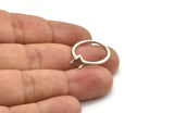 Claw Ring Setting, 2 Antique Silver Plated Brass 4mm Ring Settings With 3 Claws, Ring Blanks N0286