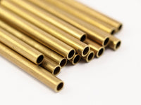 himmeli Brass Tube, 5 Raw Brass Industrial Long Tube Findings, ( 5x150mm)  BRC271